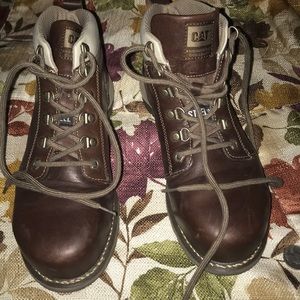 Caterpillar Carlie womens brown steel toe boot 7.5
